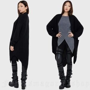 Killstar onyx cloud knit cardigan black goth witchy alternative fall